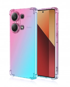 Zadní kryt na Xiaomi Redmi Note 13 Pro Shock duhový mentolovo-růžový