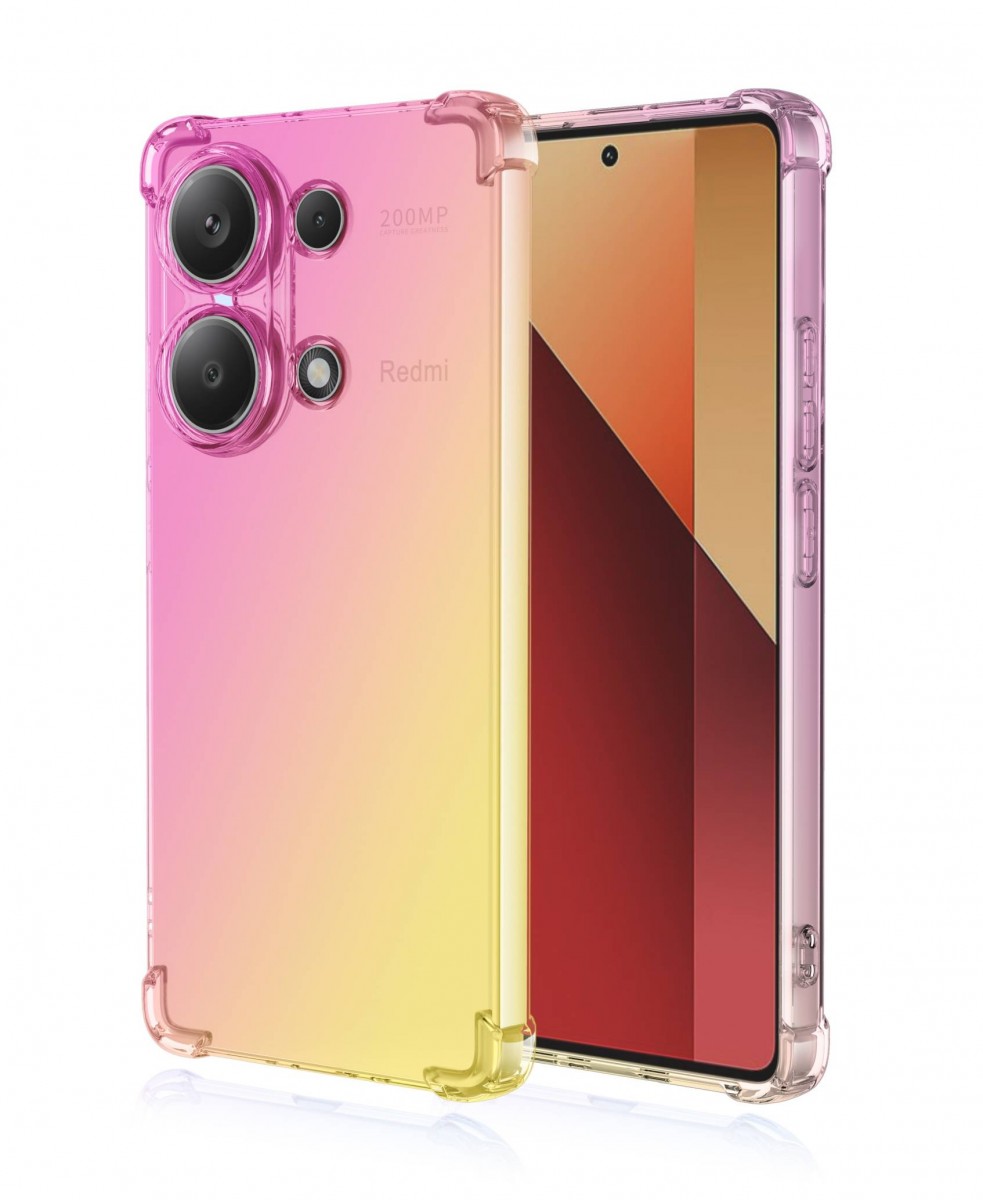Levně Kryt TopQ Xiaomi Redmi Note 13 Pro Shock duhový růžovo-žlutý 120985 (pouzdro neboli obal na mobil Xiaomi Redmi Note 13 Pro)