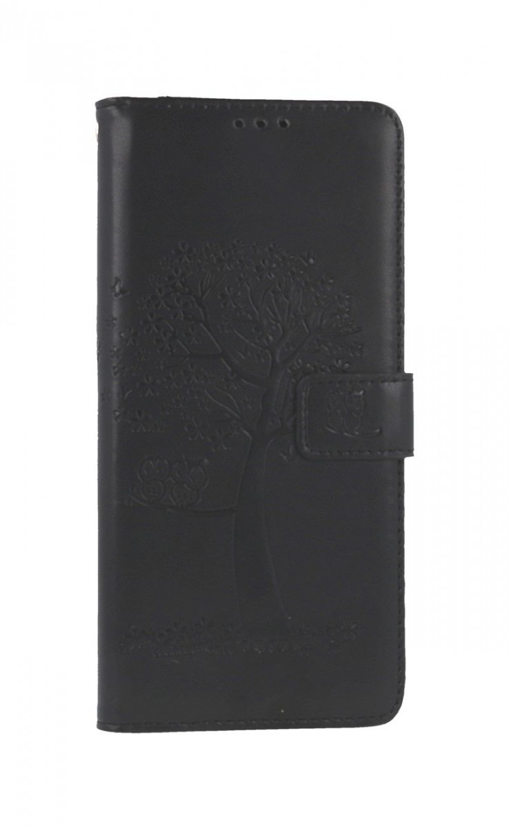 Levně Pouzdro TopQ Xiaomi Redmi 10C knížkové Černý strom sovičky 81011 (obal neboli kryt na mobil Xiaomi Redmi 10C)
