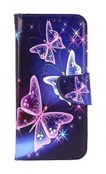 Knížkové pouzdro na Samsung A40 Modré s motýlky