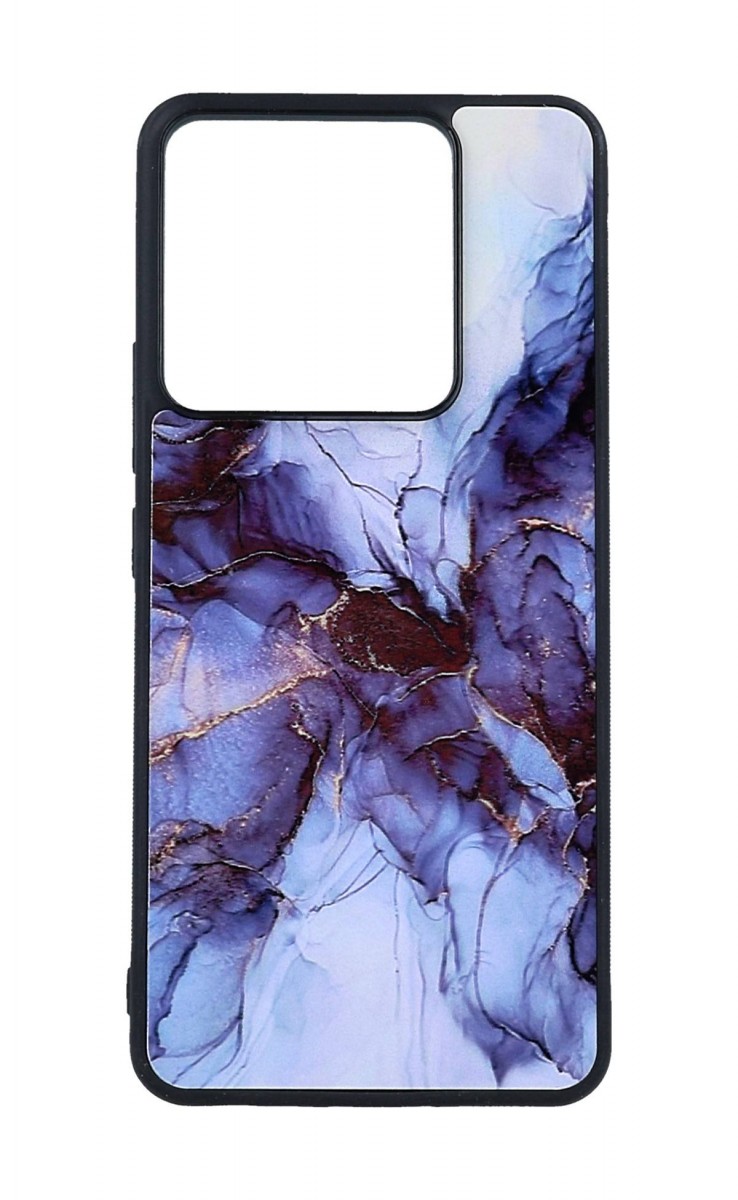 Zadní pevný kryt Marble na Xiaomi Redmi Note 13 Pro 5G Smoky Blue