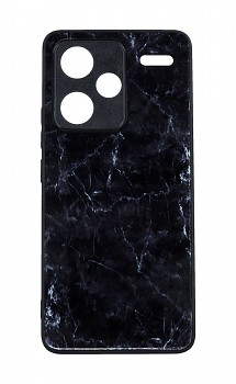 Zadní pevný kryt Marble na Xiaomi Redmi Note 13 Pro+ 5G Smoky Black