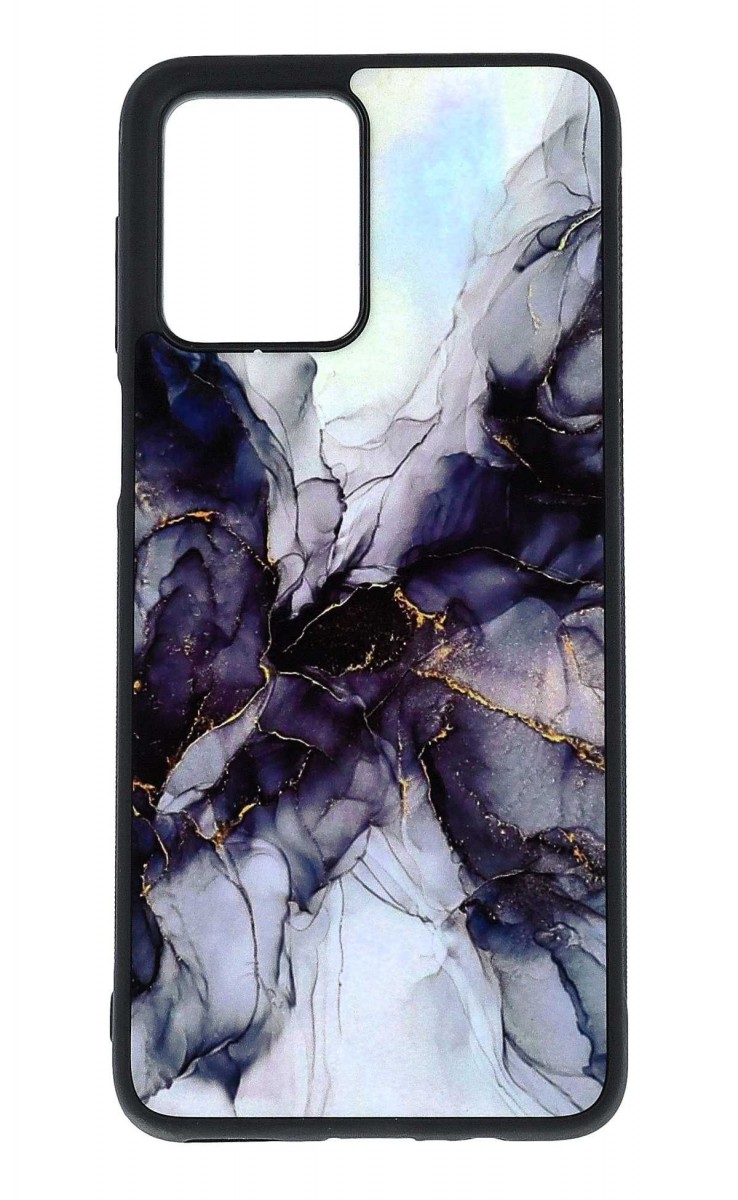 Zadní pevný kryt Marble na Motorola Moto G54 5G Smoky Blue