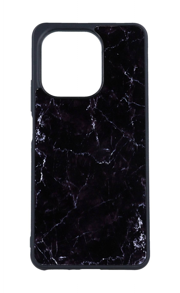 Zadní pevný kryt Marble na Xiaomi Redmi Note 13 Smoky Black
