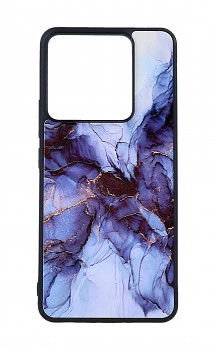 Zadní pevný kryt Marble na Xiaomi Redmi Note 13 5G Smoky Blue