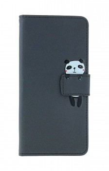 Knížkové pouzdro na Xiaomi Redmi Note 13 černé s pandou