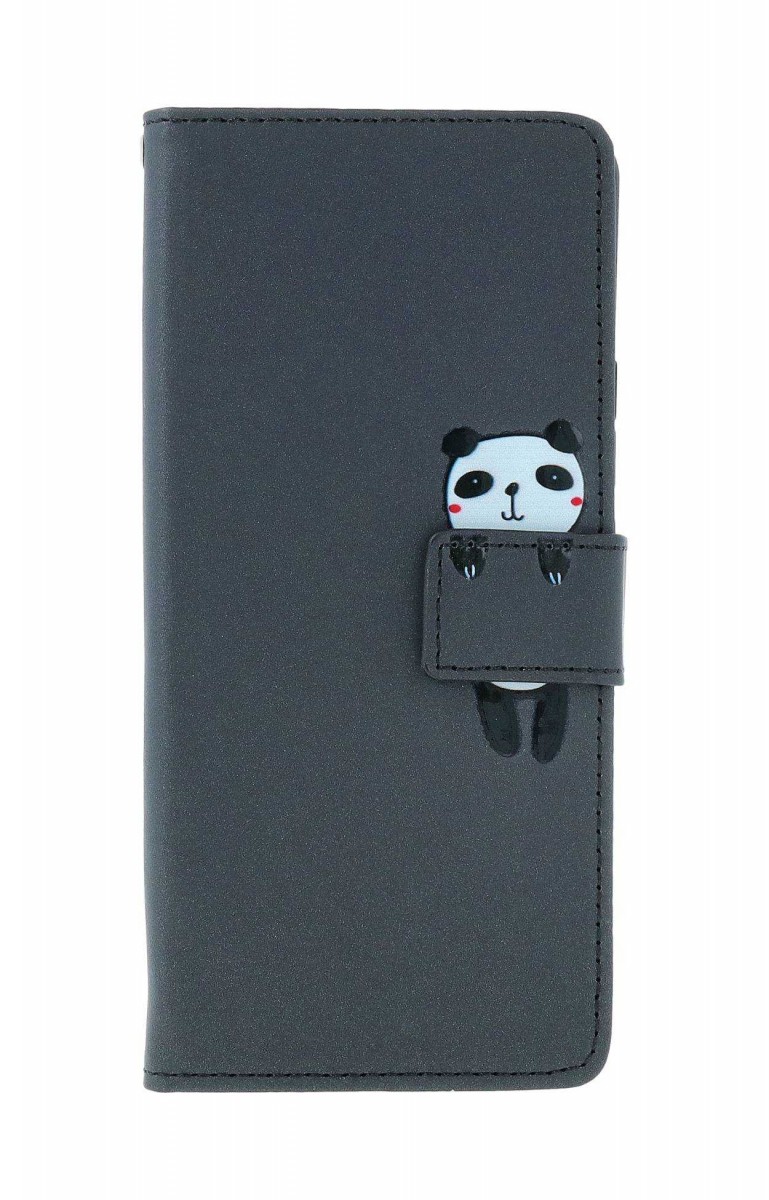 Levně Pouzdro TopQ Xiaomi Redmi Note 13 Pro 5G knížkové černé s pandou 131062 (obal neboli kryt na mobil Xiaomi Redmi Note 13 Pro 5G)