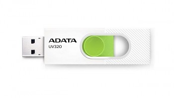 Flash disk ADATA UV320 64GB bílo-zelený
