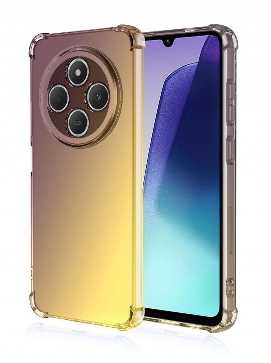Levně Kryt TopQ Xiaomi Redmi 14C Shock duhový purpurovo-žlutý 131180 (pouzdro neboli obal na mobil Xiaomi Redmi 14C)