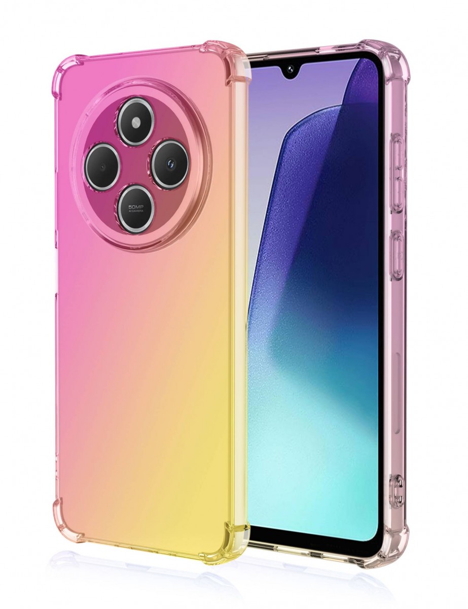 Levně Kryt TopQ Xiaomi Redmi 14C Shock duhový růžovo-žlutý 131181 (pouzdro neboli obal na mobil Xiaomi Redmi 14C)