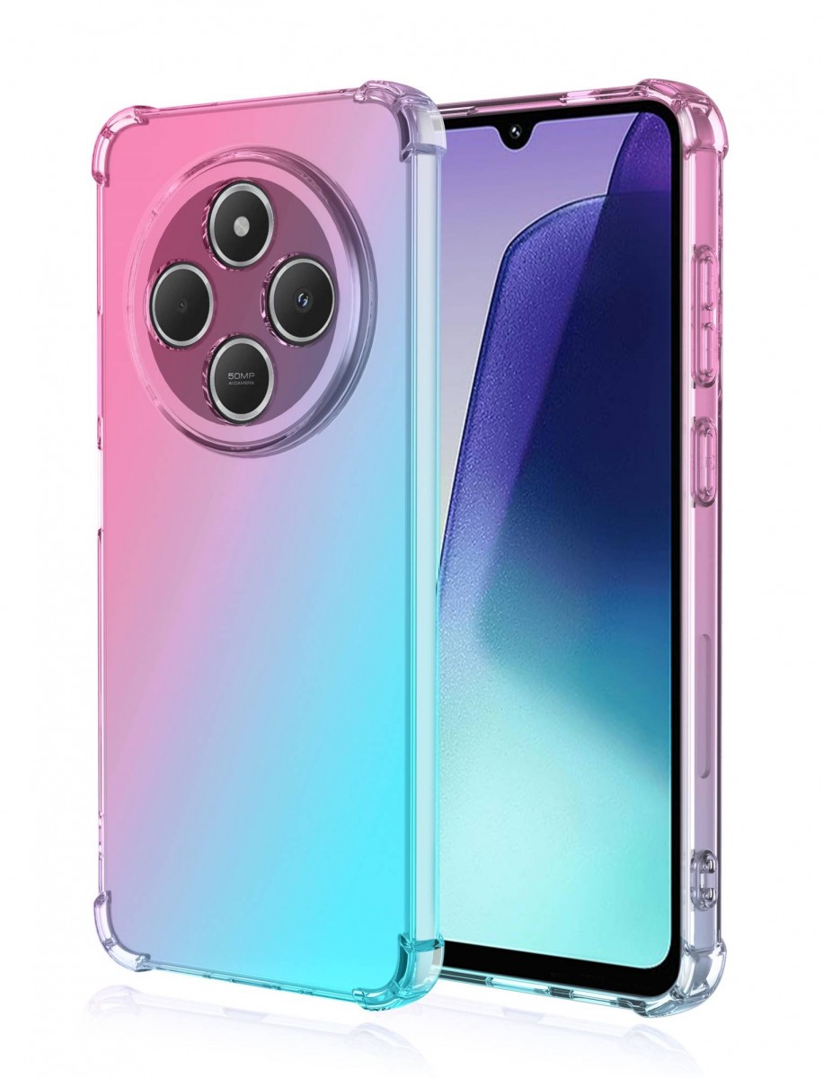 Levně Kryt TopQ Xiaomi Redmi 14C Shock duhový mentolovo-růžový 131182 (pouzdro neboli obal na mobil Xiaomi Redmi 14C)