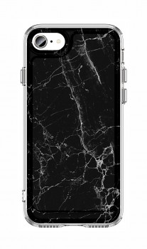 Zadní pevný kryt STYLE na iPhone SE 2020 Mramor černý