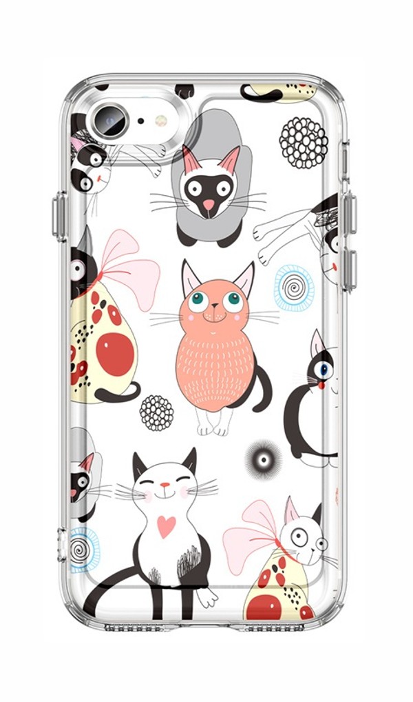 Zadní pevný kryt Image na iPhone SE 2020 Cats 2