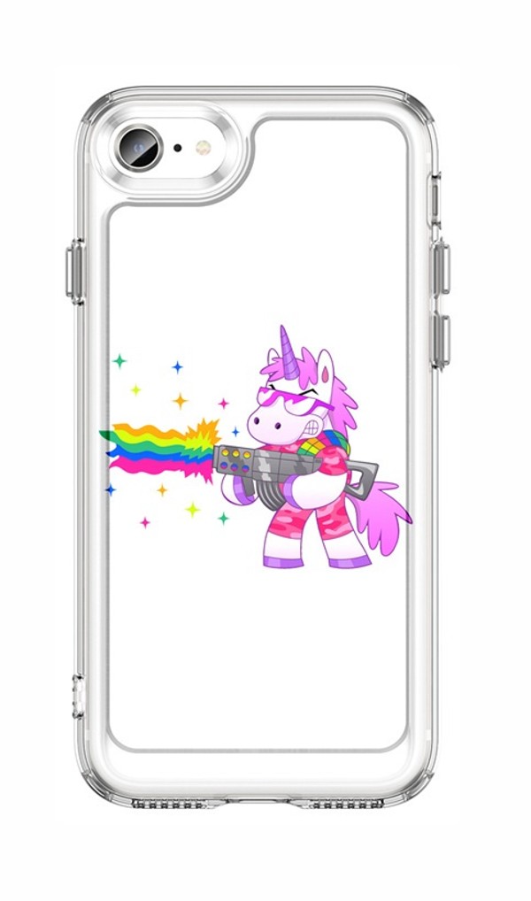 Levně Kryt TopQ Image iPhone SE 2020 Image pevný Rainbow Gun 131202 (pouzdro neboli obal na mobil iPhone SE 2020)
