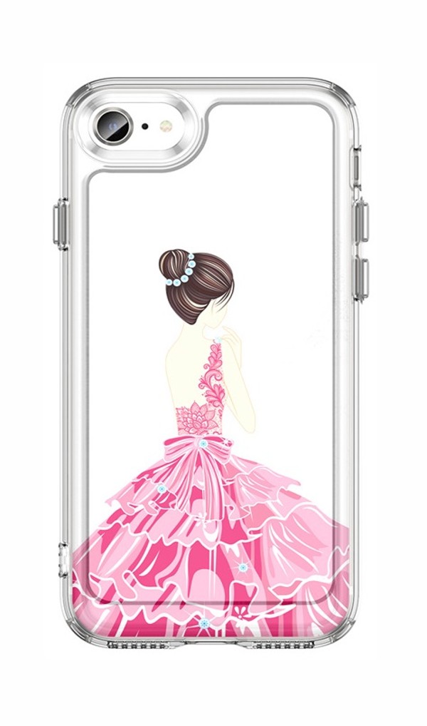 Levně Kryt TopQ Image iPhone SE 2020 Image pevný Pink Princess 131207 (pouzdro neboli obal na mobil iPhone SE 2020)