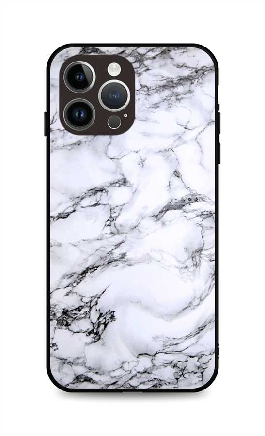 Levně Kryt TopQ LUXURY iPhone 15 Pro pevný Marble White 111295 (pouzdro neboli obal na mobil iPhone 15 Pro)