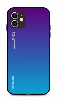 Zadní pevný kryt LUXURY na iPhone 11 duhový purpurový