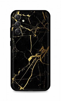 Zadní pevný kryt LUXURY na Samsung A34 Marble černo-zlatý