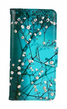 Knížkové pouzdro na Motorola Edge 40 Modré s květy