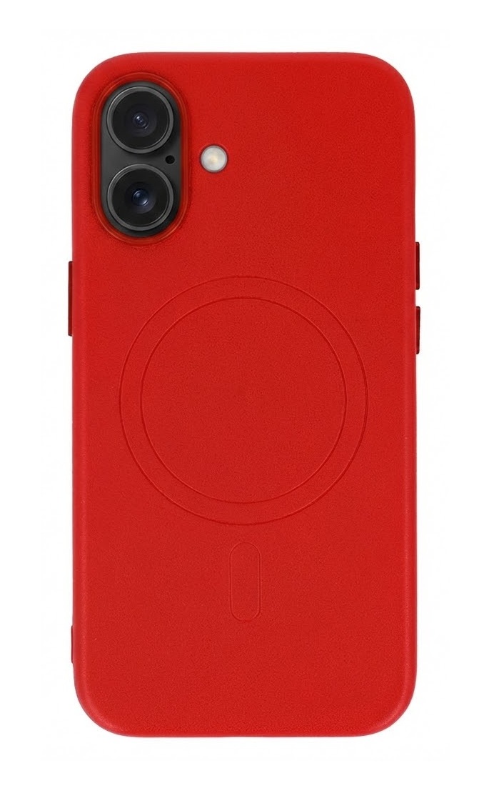 Zadní kryt MagSafe Leather pro iPhone 16 Red