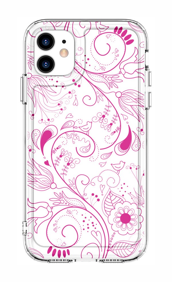 Zadní pevný kryt Image na iPhone 11 Pink Ornament