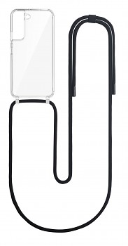 Zadní kryt Simple na Samsung S22 5G s černou šňůrkou průhledný
