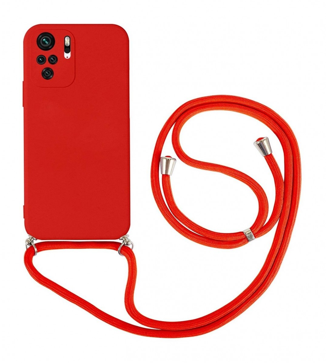 Zadní kryt na Xiaomi Redmi Note 10 červený se šňůrkou