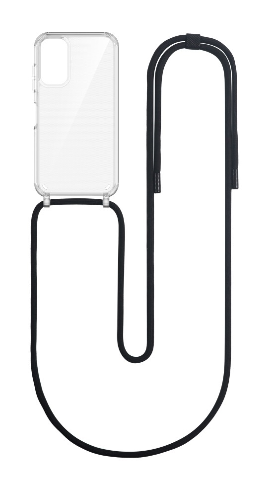 Zadní kryt Simple na Samsung A13 s černou šňůrkou průhledný