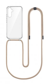 Zadní kryt Simple na Samsung A54 5G s béžovou šňůrkou průhledný