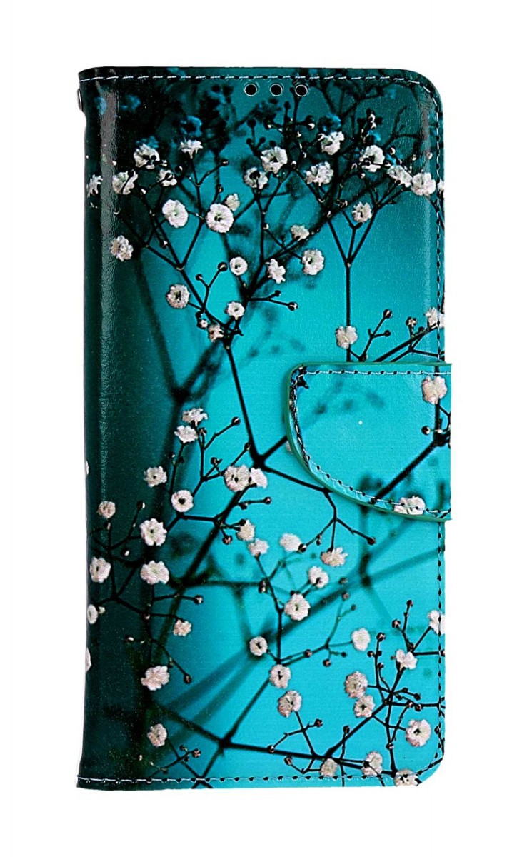 Knížkové pouzdro na Xiaomi Redmi Note 13 Pro Modré s květy