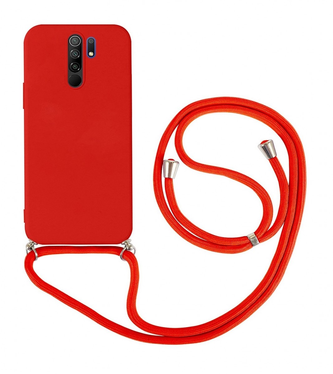 Zadní kryt na Xiaomi Redmi 9 červený se šňůrkou