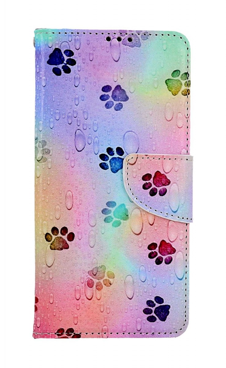 Levně Pouzdro TopQ Xiaomi Redmi Note 13 Pro knížkové Tlapky 121401 (obal neboli kryt na mobil Xiaomi Redmi Note 13 Pro)