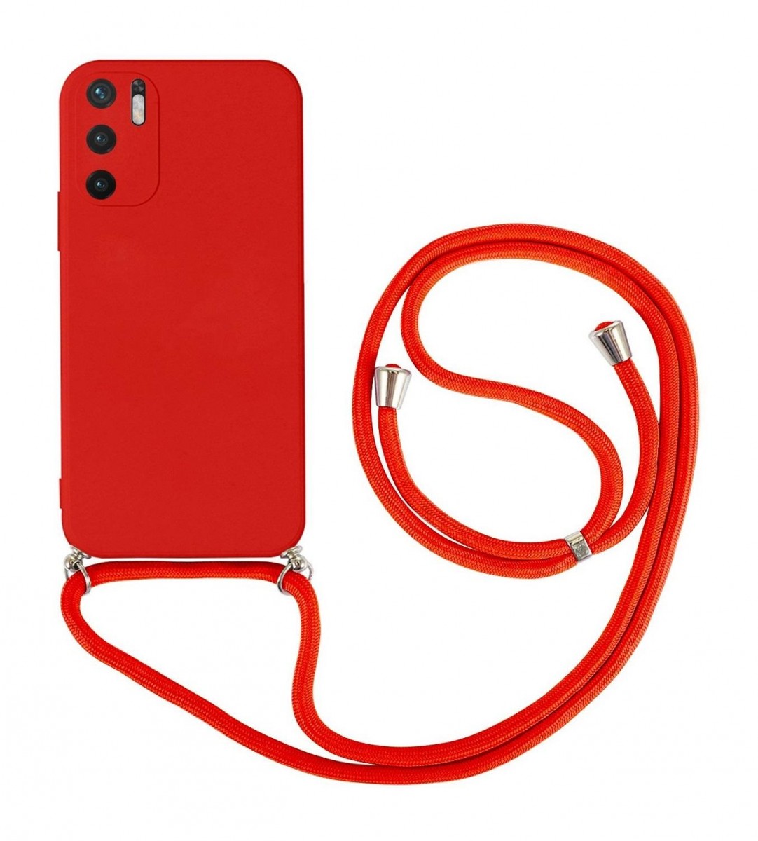 Zadní kryt na Xiaomi Redmi Note 10 5G červený se šňůrkou