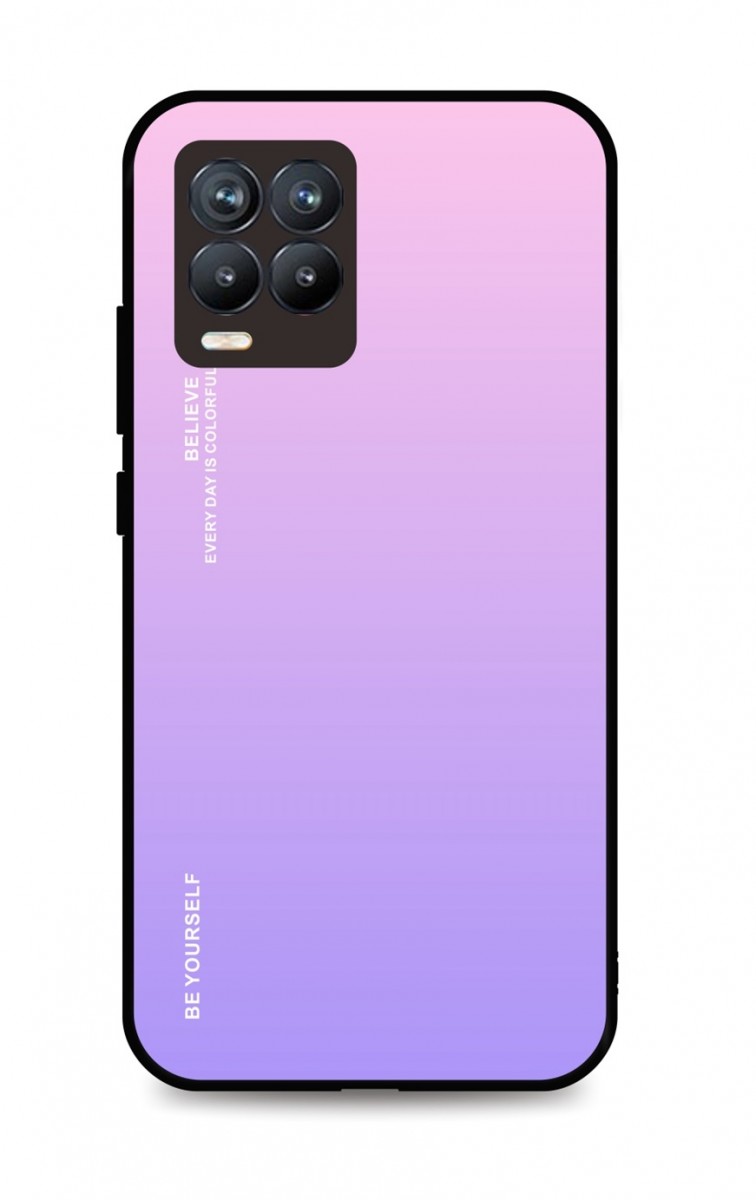 Zadní pevný kryt LUXURY na Realme 8 duhový růžový