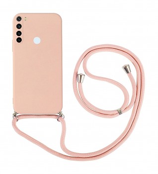 Zadní kryt na Xiaomi Redmi Note 8T růžový se šňůrkou