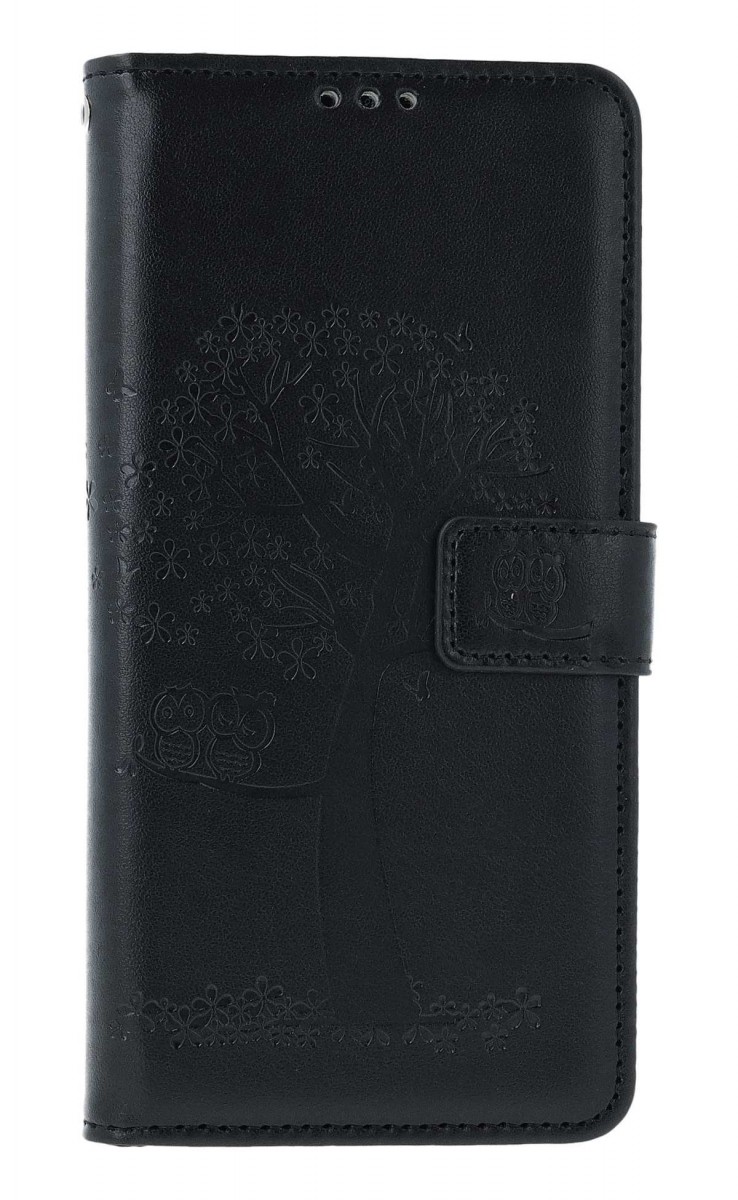 Levně Pouzdro TopQ Xiaomi Redmi Note 13 Pro 5G knížkové Černý strom sovičky 131463 (kryt neboli obal na mobil Xiaomi Redmi Note 13 Pro 5G)