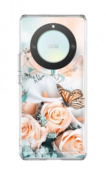 Zadní pevný kryt Image na Honor Magic5 Lite 5G Růže s motýlem