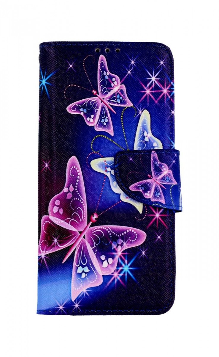 Knížkové pouzdro na Realme 9 Pro+ Modré s motýlky