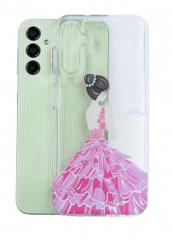 Zadní pevný kryt Image na Samsung A14 Pink Princess