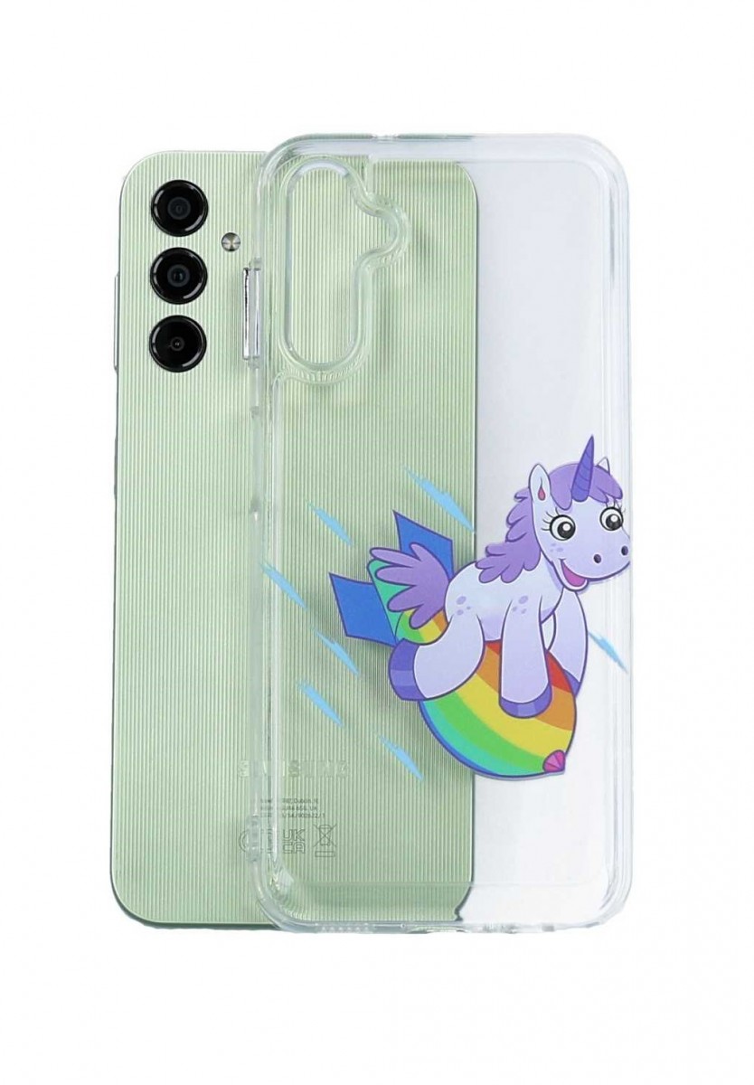 Levně Kryt TopQ Image Samsung A14 Image pevný Flying Unicorn 121512 (pouzdro neboli obal na mobil Samsung A14)
