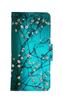 Knížkové pouzdro na Realme 9i Modré s květy