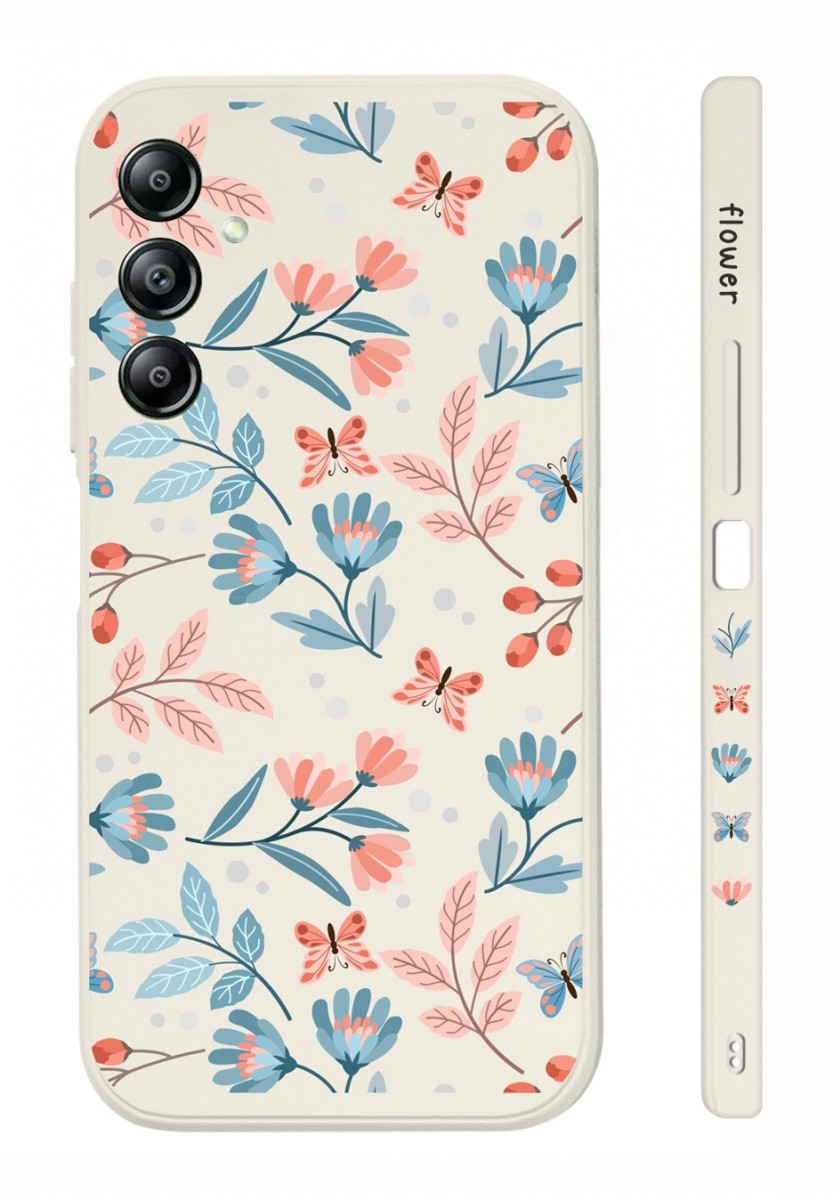 Kryt TopQ Design Samsung A14 Romantické kvítky 121527