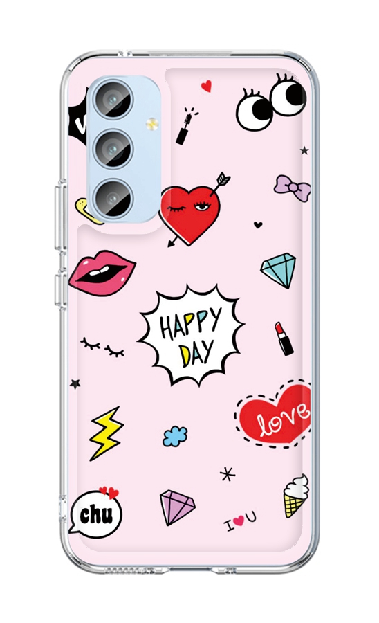 Levně Kryt TopQ Image Samsung A54 5G Image pevný Happy Day 121528 (pouzdro neboli obal na mobil Samsung A54 5G)
