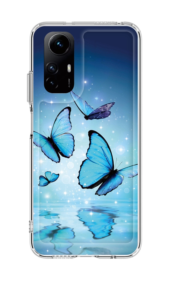 Zadní pevný kryt Image na Xiaomi Redmi Note 12S Modří motýlci