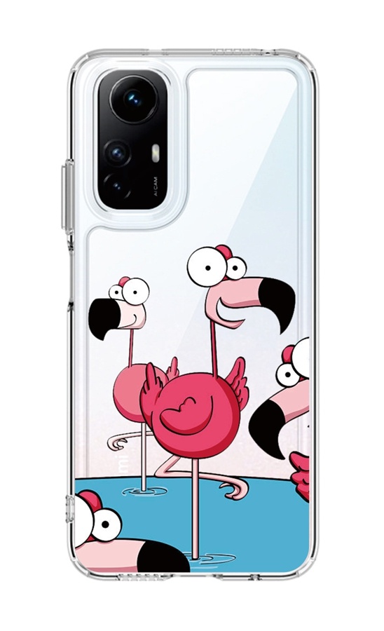 Levně Kryt TopQ Image Xiaomi Redmi Note 12S Image pevný Cartoon Flamingos 121624 (pouzdro neboli obal na mobil Xiaomi Redmi Note 12S)