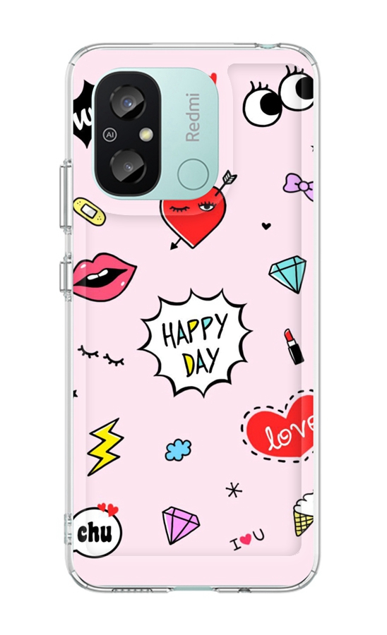 Levně Kryt TopQ Image Xiaomi Redmi 12C Image pevný Happy Day 121633 (pouzdro neboli obal na mobil Xiaomi Redmi 12C)