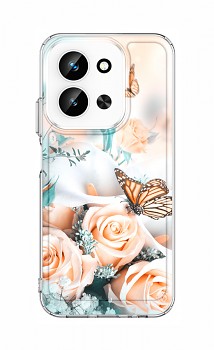 Zadní pevný kryt Image na Xiaomi Redmi 15C Růže s motýlem