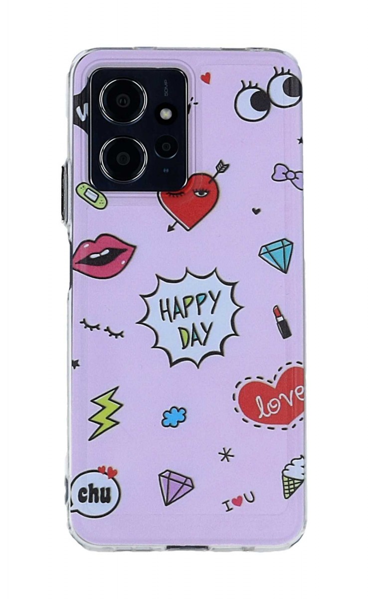 Levně Kryt TopQ Image Xiaomi Redmi Note 12 Image pevný Happy Day 121664 (pouzdro neboli obal na mobil Xiaomi Redmi Note 12)