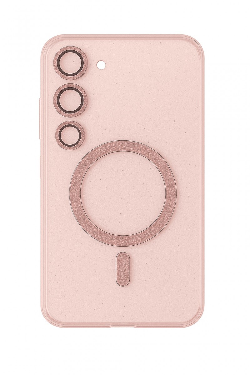 Zadní kryt Glitter Magsafe pro Samsung S24 FE růžový čirý