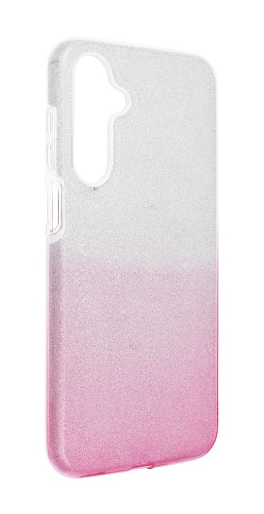 Zadní pevný kryt na Samsung A16 glitter stříbrno-růžový